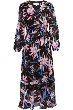 Diane von Furstenberg Vestido midi Jaxson de crepé floral