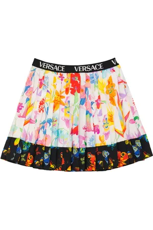 VERSACE Falda plisada Jardin estampada