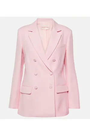 VALENTINO Blazer cruzado de lana y seda