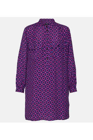 A.P.C. Vestido camisero Mathilde estampado