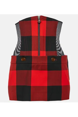 Vivienne Westwood Minifalda Foam Corset de lana virgen a cuadros