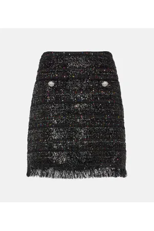 Giambattista Valli Minifalda de tweed con lentejuelas