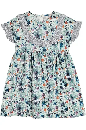 Il gufo Vestido en popelín de algodón floral