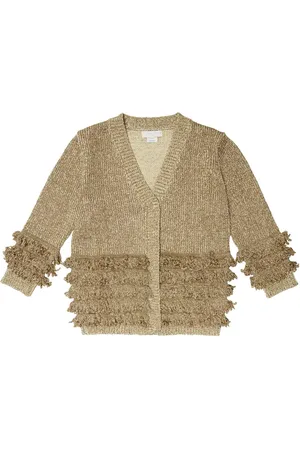 Stella McCartney Cárdigan en mezcla de algodón con flecos