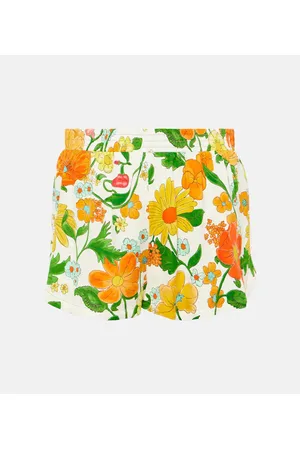 Stella McCartney Shorts de tiro medio estampados