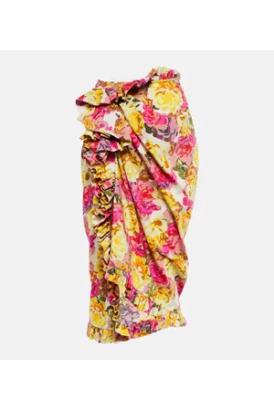 DRIES VAN NOTEN Falda midi Sina en popelín de algodón