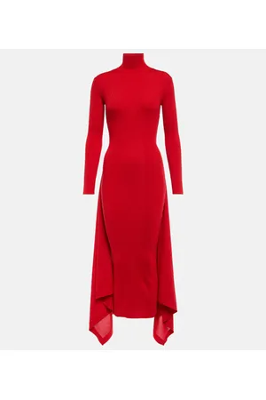 Alaïa Alaïa Vestido midi de cachemir y seda