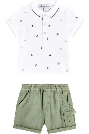 Tartine Et Chocolat Set de polo y shorts de algodón