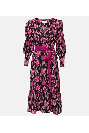 Diane von Furstenberg Vestido envolvente Blade de crepé estampado
