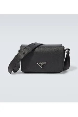 Prada Bolso al hombro de piel Saffiano con logo