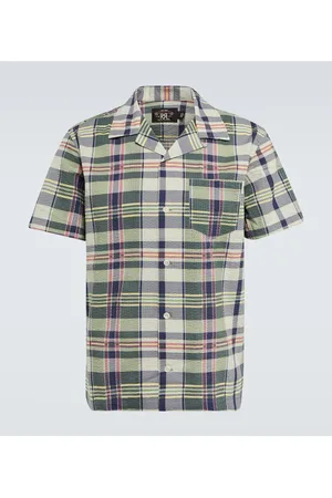Ralph Lauren Camisa de algodón seersucker estampada