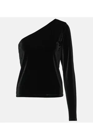 Ralph Lauren Top de terciopelo asimétrico