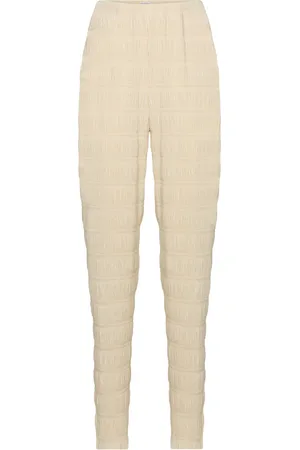 Totême Pantalones ajustados con motivo nido de abeja de tiro alto