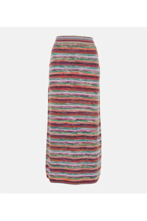 Chloé Chloé Falda midi de lana y cachemir