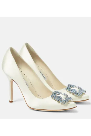 Manolo Blahnik Salones de novia Hangisi de satén