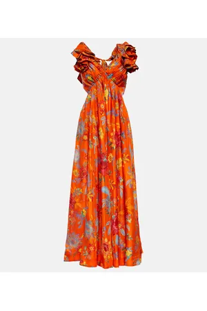 ZIMMERMANN Vestido largo de seda floral