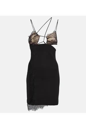 Nensi Dojaka Vestido corto con detalles de encaje