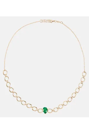 Nadine Aysoy Collar Catena de oro de 18 ct con esmeraldas