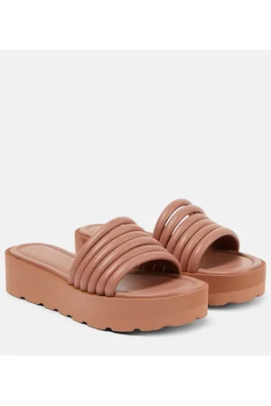 Gianvito Rossi Sandalias de piel con plataforma