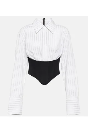 DION LEE Camisa de algodón con corsé