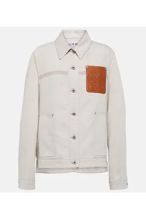 Loewe Chaqueta de algodón y lino con parches