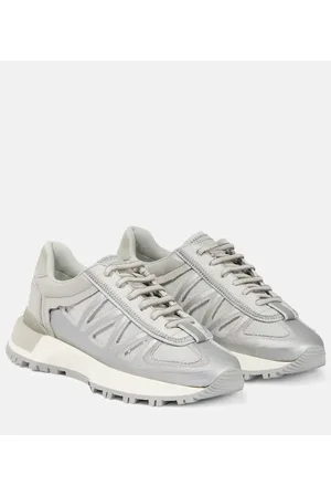Maison Margiela Zapatillas bajas con ribetes de piel