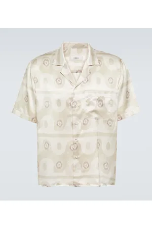 COMMAS Camisa de seda y algodón estampada