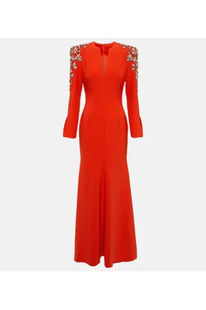 Jenny Packham Vestido de fiesta Kay de crepé adornado