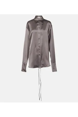 Peter Do Blusa wrap de satén