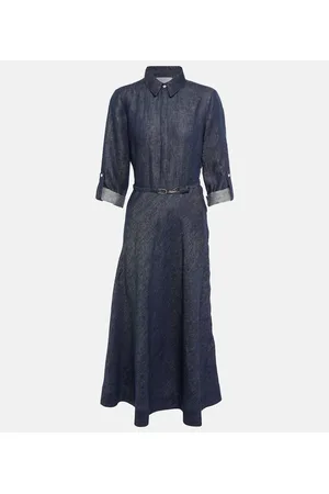 GABRIELA HEARST Vestido midi denim Marley