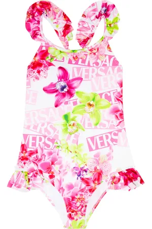 VERSACE Bañador floral con logo