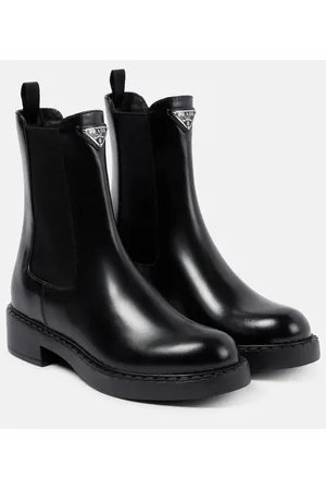 Prada Botines de piel cepillada