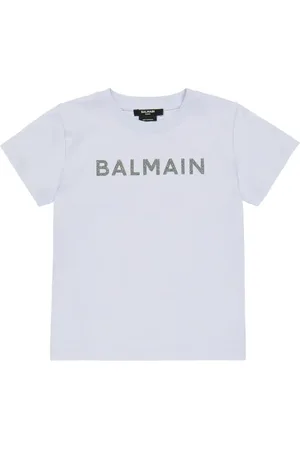 Balmain Camiseta en jersey de algodón con logo