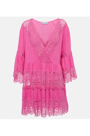 Melissa Odabash Vestido corto de algodón bordado