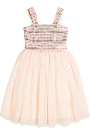 Balmain Vestido de tweed en mezcla de algodón
