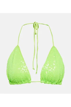 Norma Kamali Top de bikini adornado con lentejuelas