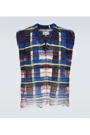 Maison Margiela Chaleco en mezcla de mohair desgastado