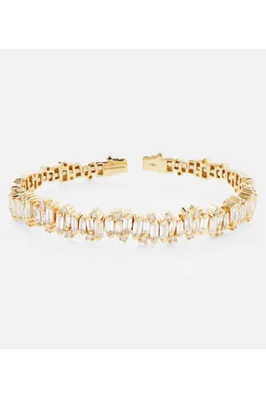 Suzanne Kalan Brazalete Shimmer Audrey de oro de 18 ct con diamantes