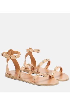 Ancient Greek Sandals Sandalias Cono de piel adornadas