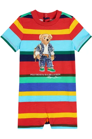 Ralph Lauren Bebé - mono de algodón a rayas