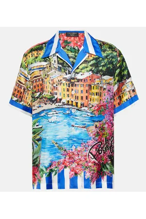 Dolce & Gabbana Portofino camisa de seda estampada