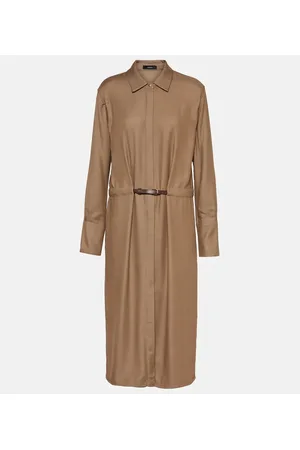 Joseph Vestido midi Daval de sarga