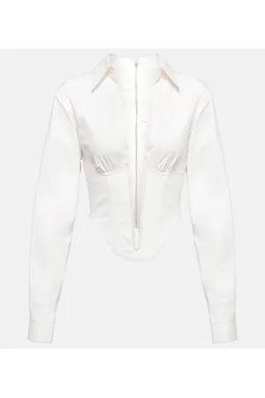 DION LEE Top de algodón tipo corsé