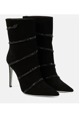 RENE CAOVILLA Botas de ante Morgana adornadas