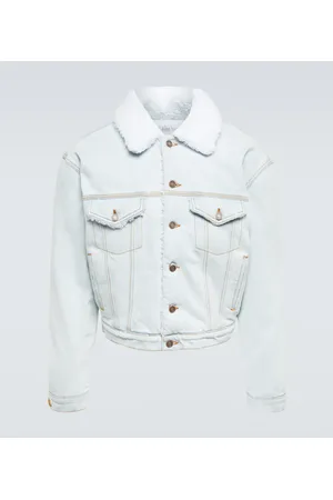 ERL Chaqueta en denim con borrego sintético