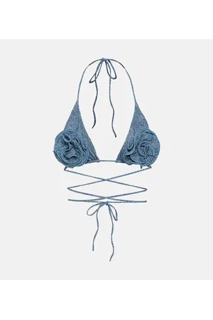 MAGDA BUTRYM Top de bikini triangular con flores