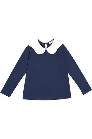 La Coqueta Top Marina en jersey de algodón