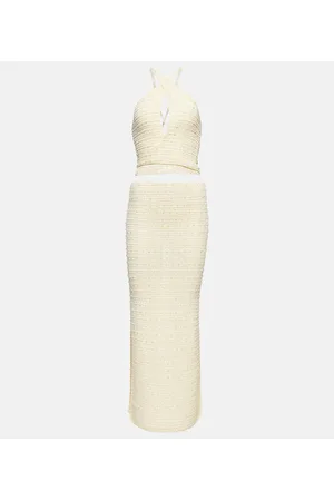 AYA MUSE Vestido largo Veluti de croché adornado