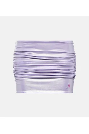 The Attico Minifalda de lycra fruncida