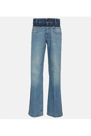 Stella McCartney Jeans anchos de tiro alto con paneles